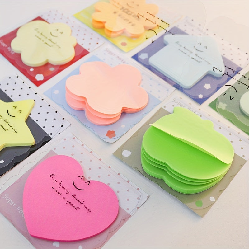 Fluorescent Sticky Notes Cartoon Notice Sticker 30 Sheets 8.5x3.34 Inch