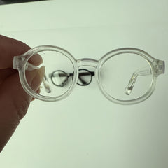 4pc Doll Glasses Set Pink Green Frames Clear Lenses Craft Decor Play Accessory