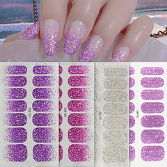2pcs Self Adhesive Nail Wraps for UV Lamp Geometric Easy Apply & Remove