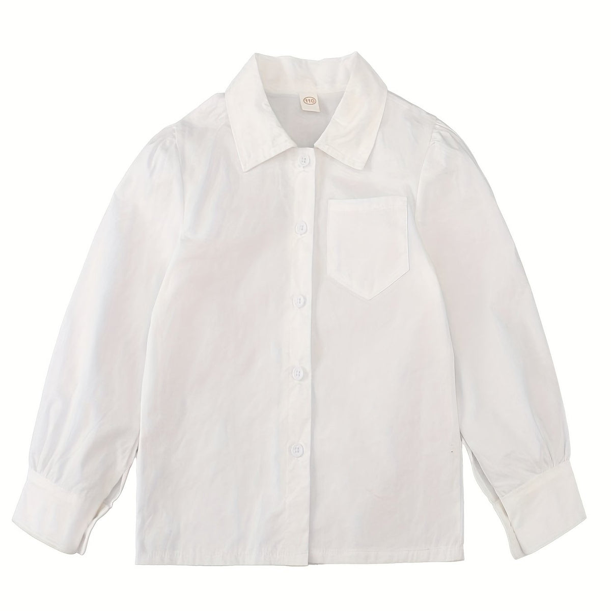 Girls Collared Button Down Varsity Shirt Kids Teens School Uniform Cotton