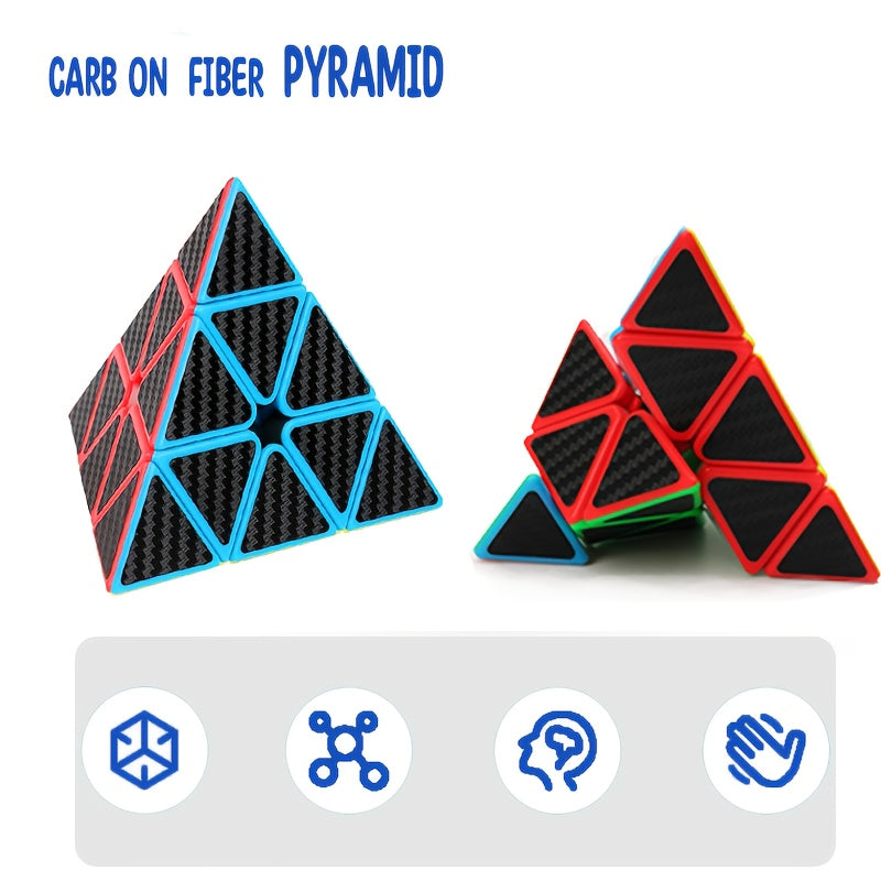 ABS Carbon Fiber Pyramid Puzzle Stress Relief Toy