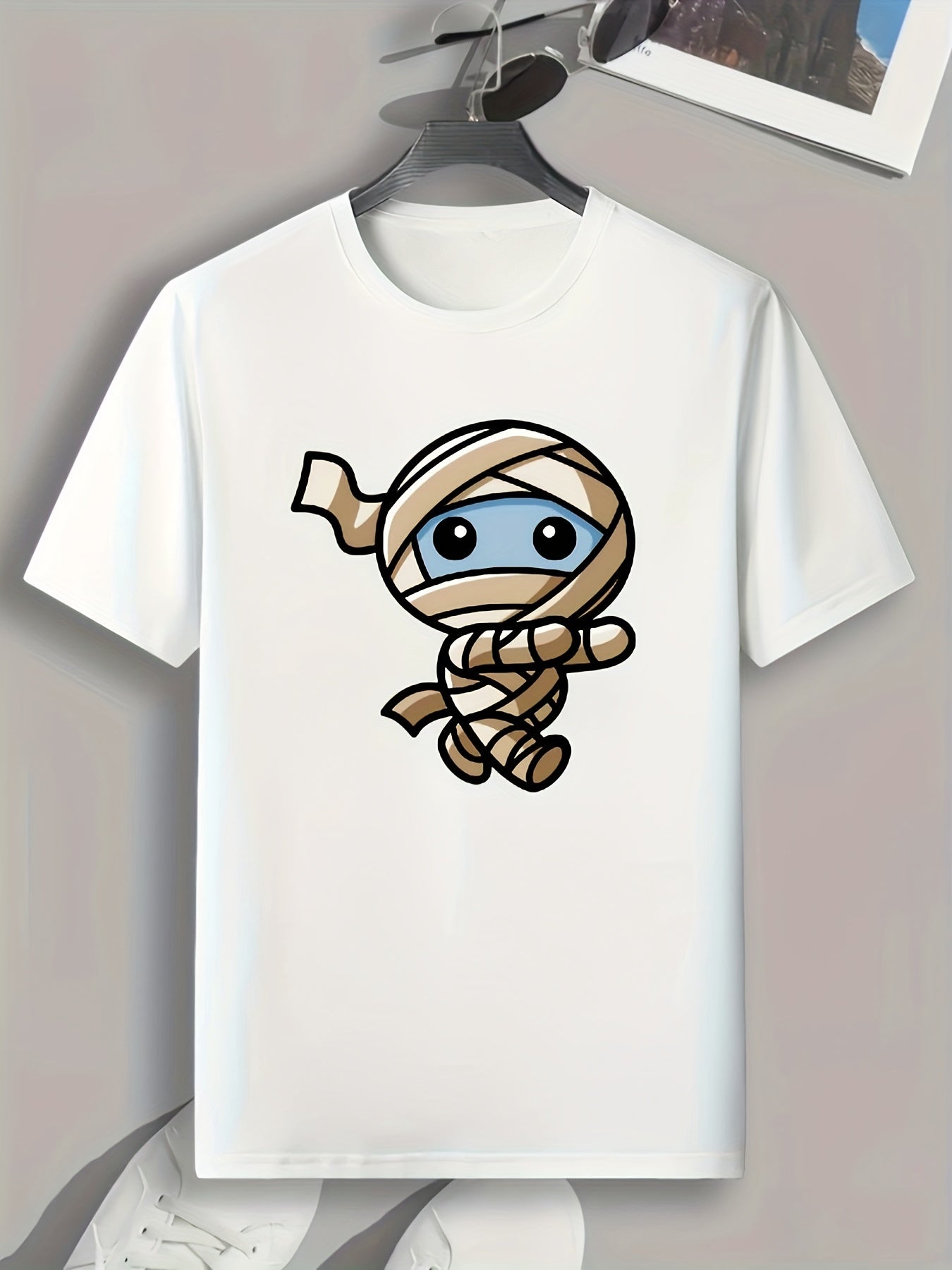Mummy Print Men's Graphic T shirt Casual Comfy Tees For Summer