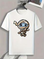 Mummy Print Men's Graphic T shirt Casual Comfy Tees For Summer