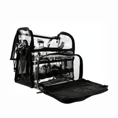 Clear PVC Makeup Artist Set Bag with Brush Holder