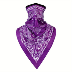 Triangle Outdoor Ice Mask Candy Paisley Print Beanie Hat Turban