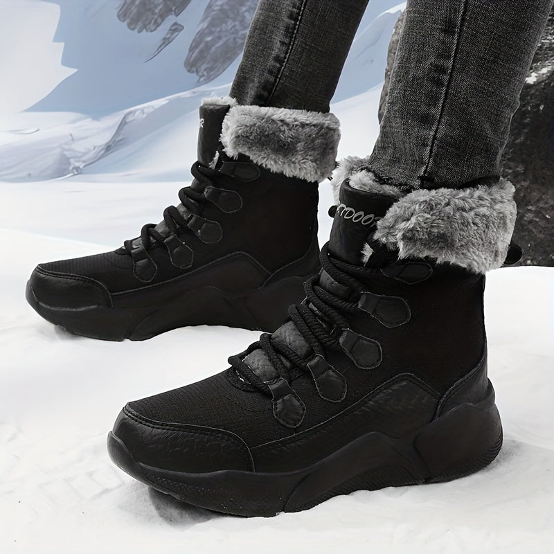 Women's Solid Snow Boots Warm Platform Comfortable Walking Shoes
