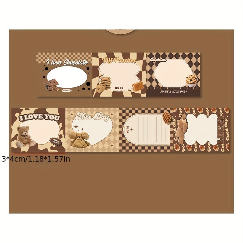 4pcs Tape Roll Writing Handbook Note Pads Random Style