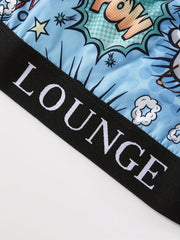  Y2K Bra Women's Plus Pop Art Print Stretch Bralette