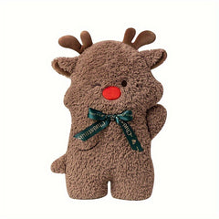 Christmas Plush Toys Santa & Reindeer Throw Pillow Scarves