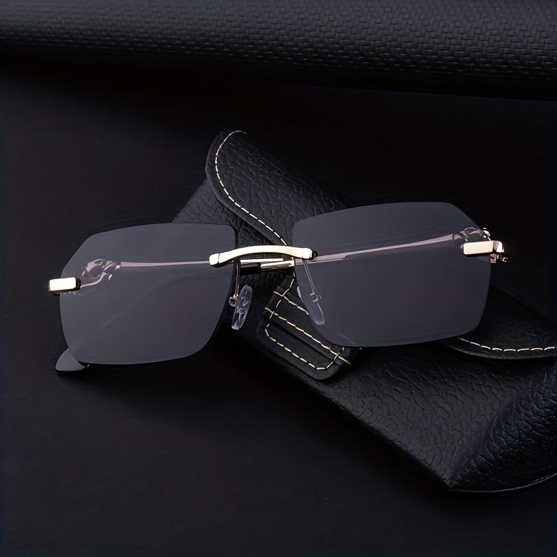 Men's Rimless Sunglasses Sun Protection Sports Eyeglasses