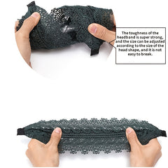 Wide Lace Headband Hair Band With Teeth Women's Headband Lace Floral Hair Hoop