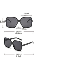 Vintage Square Sunglasses Gradient UV400 Women Eyewear