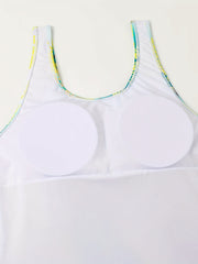  Cami Top & Cut Out Panties Swimsuit Set