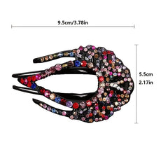 Colorful Rhinestone Flower Hair Claw Clip Retro Strong Grip Hair Jaw Clip