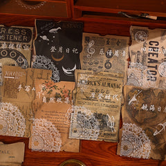 25 Sheets Vintage Memories Notebook Paper DIY Antique Ephemera Scrapbooking