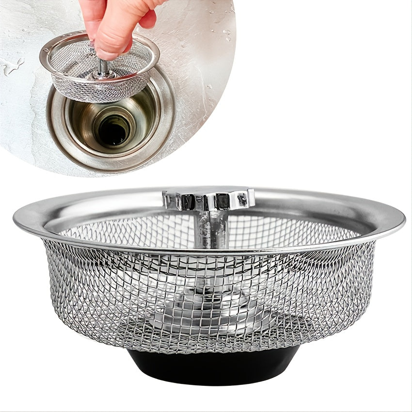 Stainless Steel Sink Filter with Plug Reduce Scale Sediment Improve Water Taste