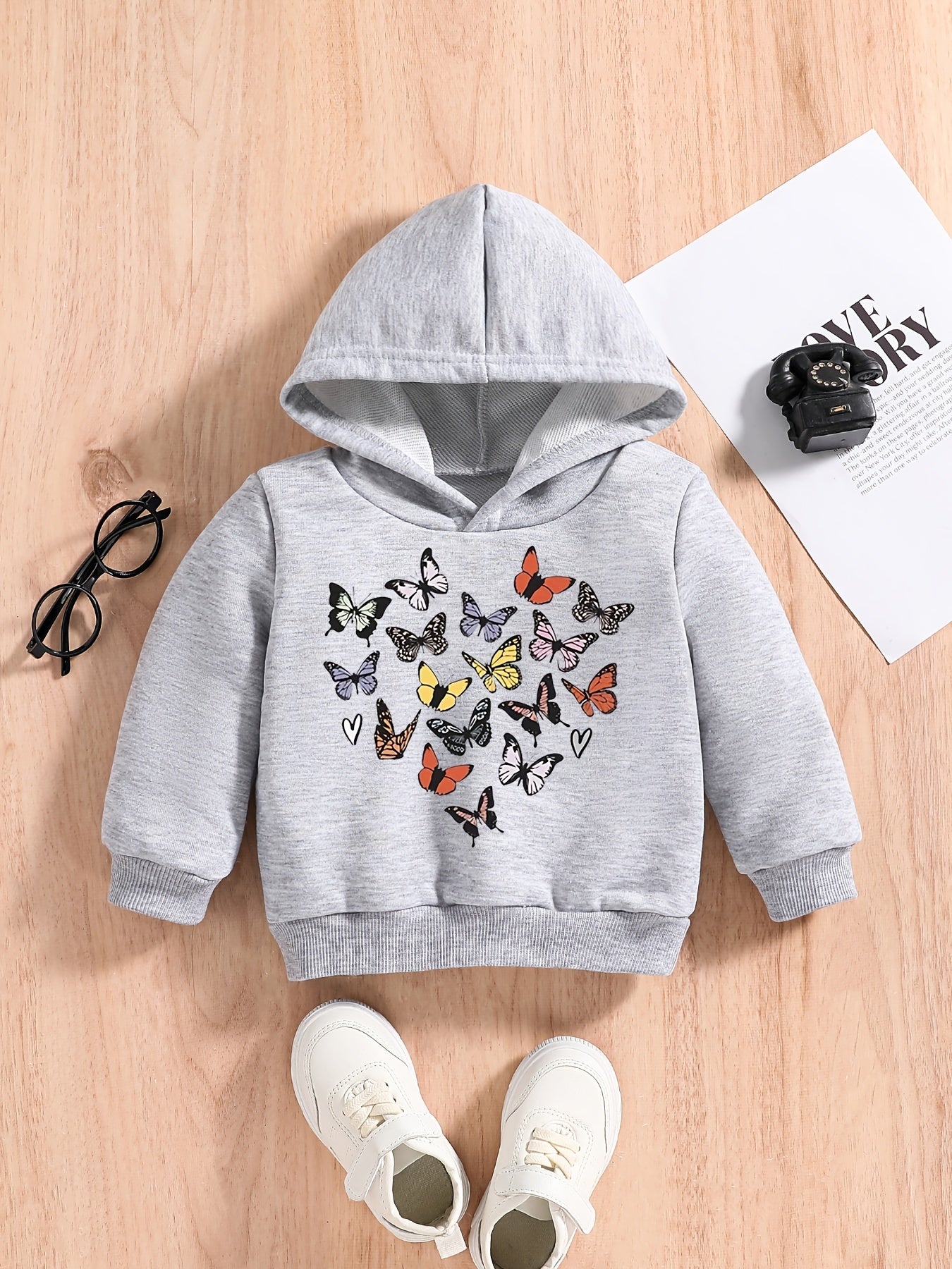 Baby Boys Butterfly Print Hoodie Sweatshirt