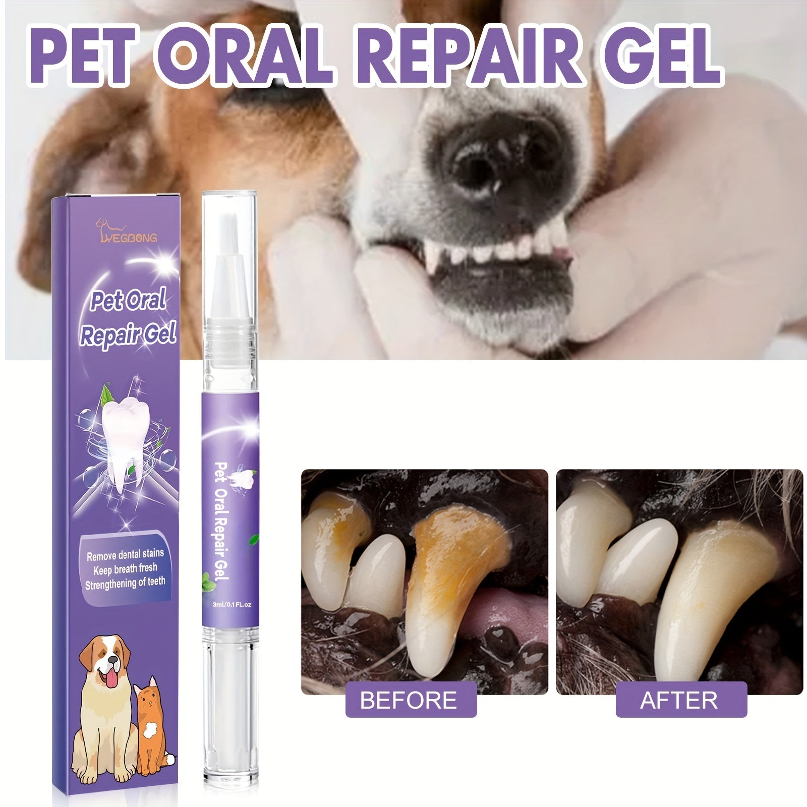 Pet Oral Repair Gel for Dogs and Cats
