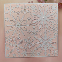 Christmas Snowflake Background Metal Cutting Dies for Greeting Card Decoration