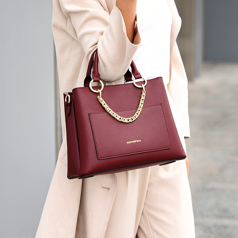Water Resistant Leather Women's Handbag Shoulder Bag