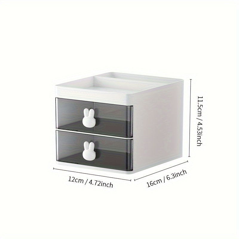 Cartoon Rabbit Pen Holder Drawer Stationery Storage Box