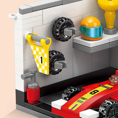 Racer Room Building Blocks DIY Mini Indoor Model Assembled Building Block Toys
