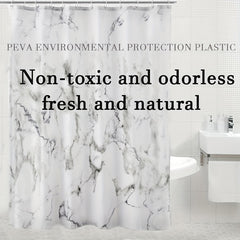 Marble Pattern Shower Curtain Waterproof Fabric Bath Curtain