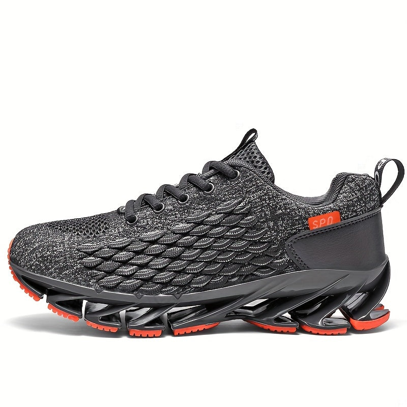 Men's Lace up Blade Sneakers Shock absorbing Athletic Shoes