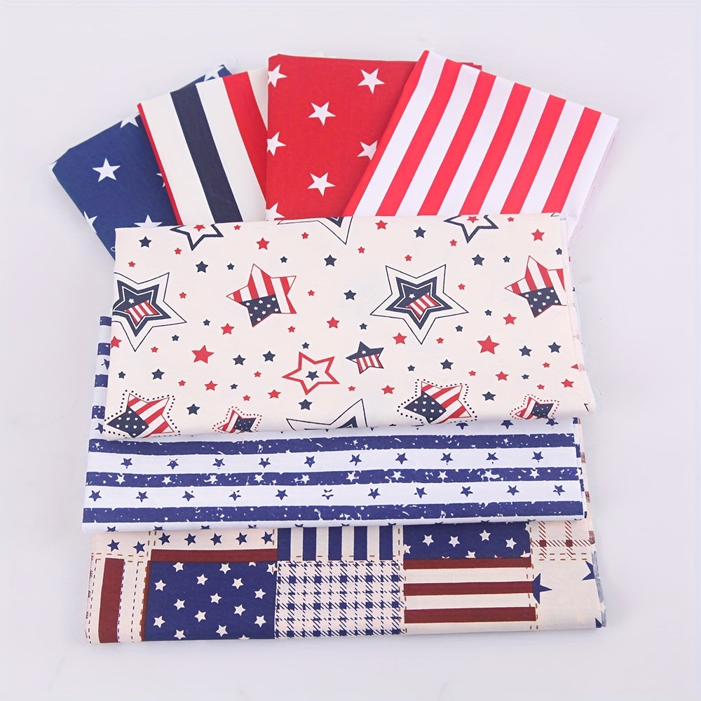7pcs 25 Cotton Twill Printed Fabric Puppet Doll Cloth Clothing
