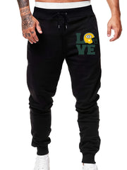 Men s Foot Bowl Element Cartoon Graphic Print Drawstring Sweatpants