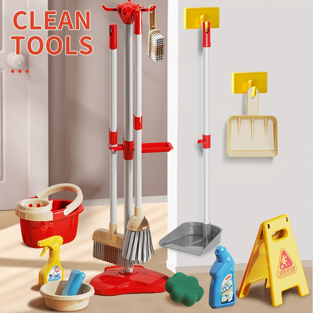 Kids Cleaning Set Toys 13pcs Household Simulation Game Collection