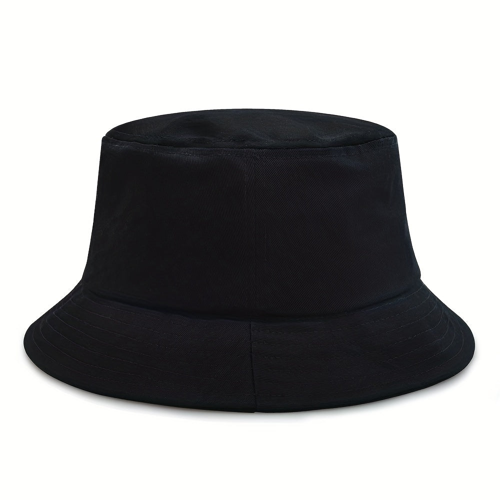 Butterfly Embroidery Bucket Hat Flag Pattern Unisex Basin Hat
