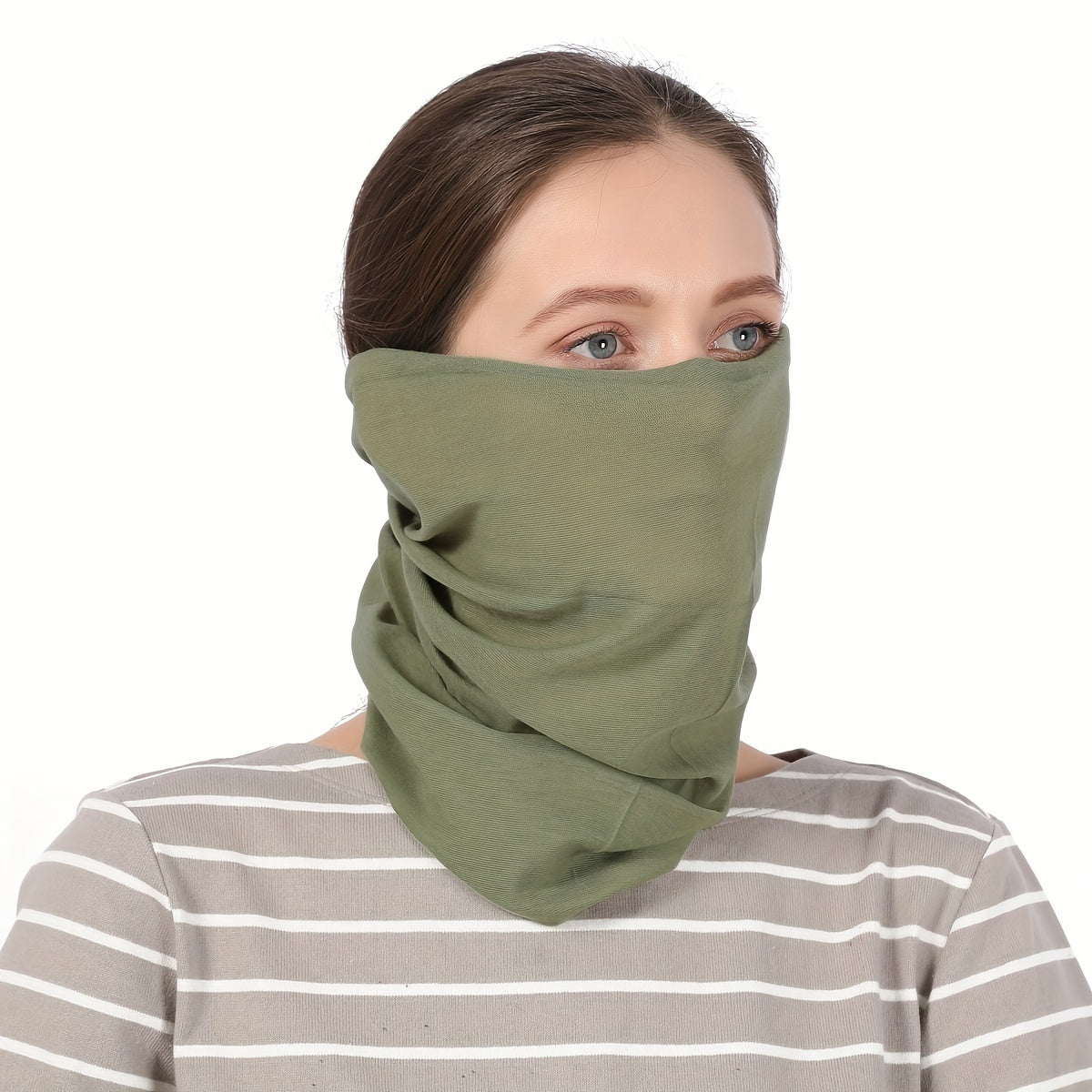 Solid Breathable Neck Gaiter Multifunctional Cover Mask