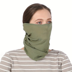 Solid Breathable Neck Gaiter Multifunctional Cover Mask