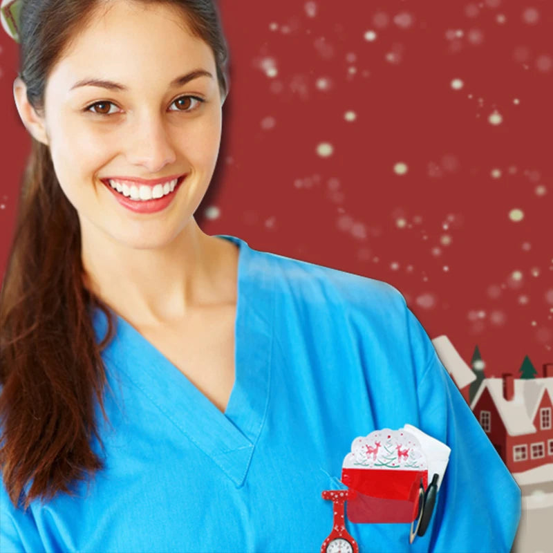 Nurse PVC Flower Pattern Pen Pocket Protector