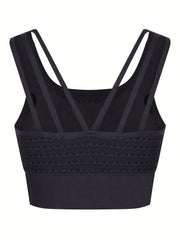  Seamless High Elastic Sports Bra with Removable Pads