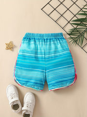 Girls Tie Dye Track Shorts Breathable Summer Sports Shorts