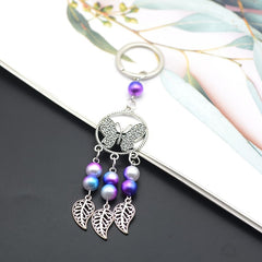 Star Butterfly Keychain Pendant Dream Catcher Metal Keyring Ornament