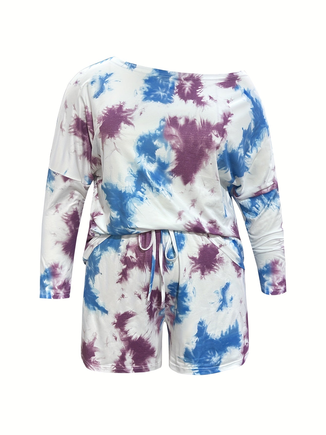  Tie Dye Long Sleeve Top & Shorts Set