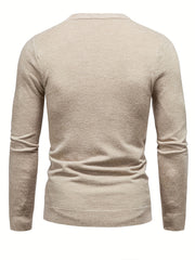 Men's Guitar Pattern Novel Sweater Warm Crew Neck Pullover