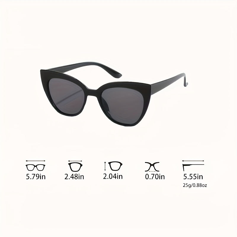 Cat Eye Round Sunglasses UV400 Sun Shades for Driving Beach Travel