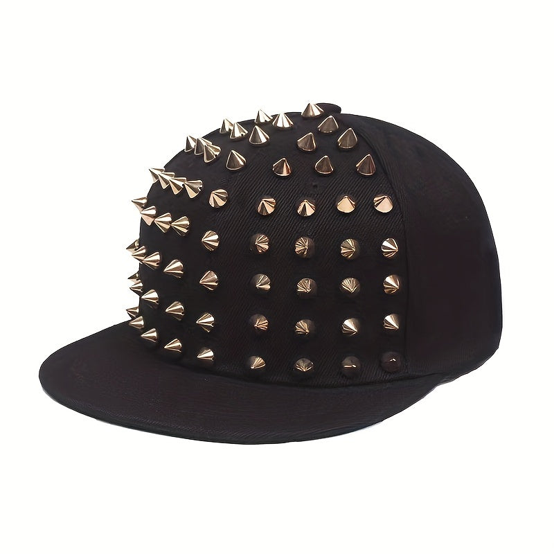 Hip Hop Rivet Snapback Hat Unisex Punk Baseball Cap Sunshade Couple Dad Hats