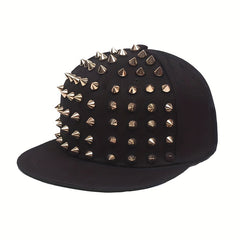 Hip Hop Rivet Snapback Hat Unisex Punk Baseball Cap Sunshade Couple Dad Hats