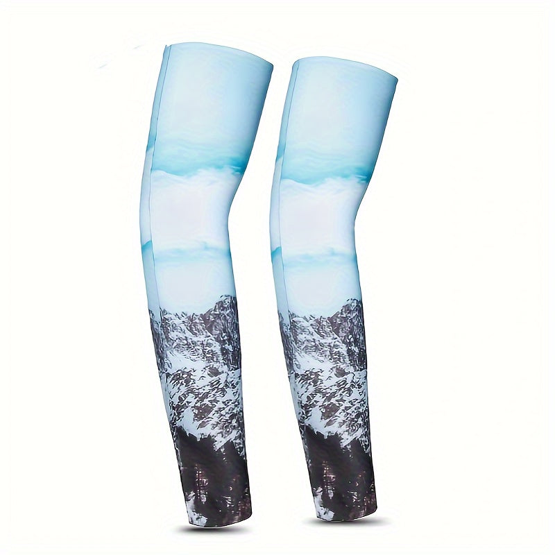 Men's UV Protection Arm Sleeves Printed Armguard