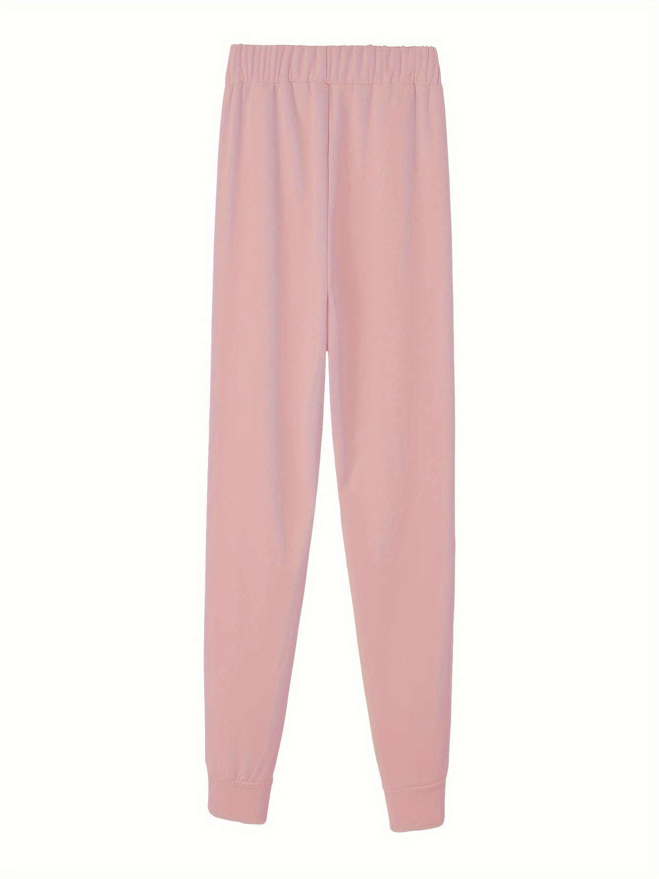  Letter Print Fleece Joggers