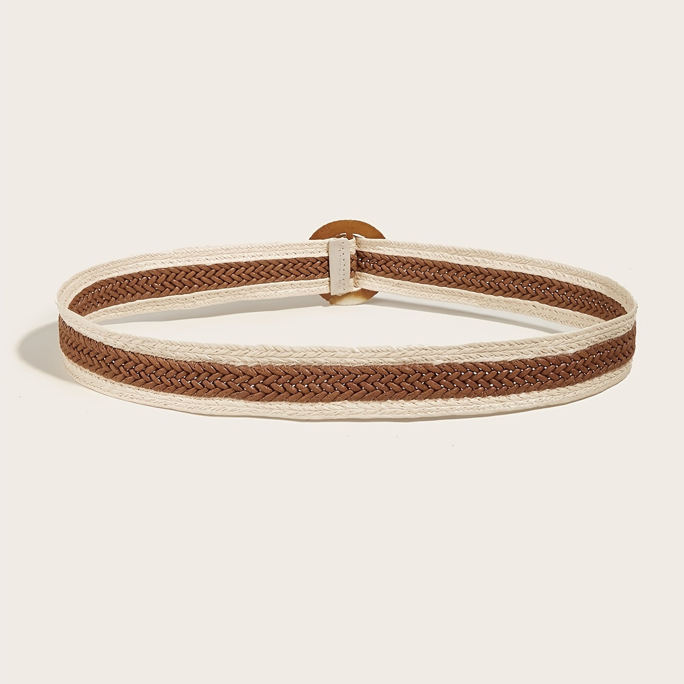 Vintage Braided Wax Rope Straw Belt
