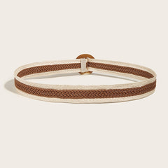 Vintage Braided Wax Rope Straw Belt