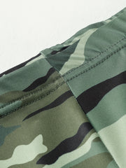  Camo One Shoulder Top & Biker Shorts Set