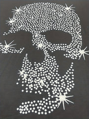  Gothic Dress Women's Rhinestone Skull Hooded Bodycon Dress