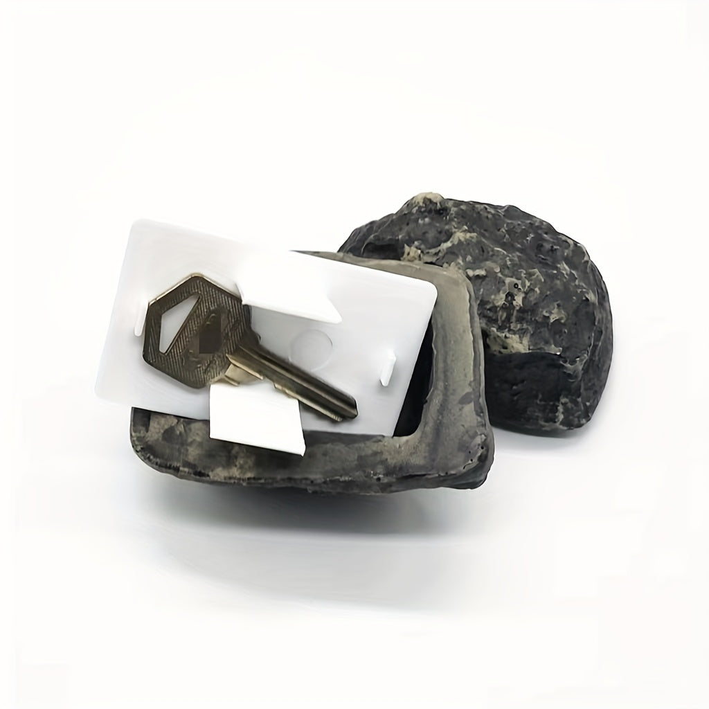 Stone Key Box Small Storage Container For Outdoor Spare Garden Spare